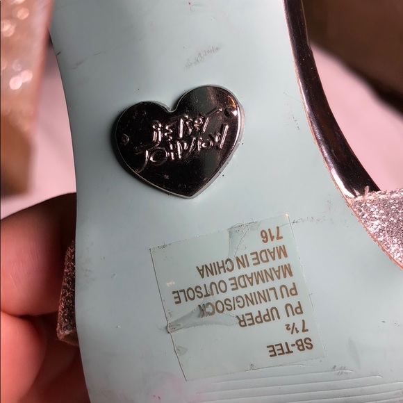 Betsey Johnson silver glitter sparkle Strappyheels - Picture 8 of 8